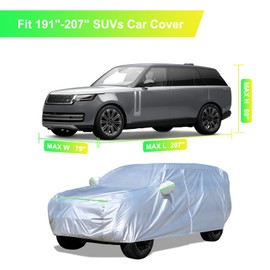 YINOK SUV Car Cover (191-207 inches) - Universal Fit, Waterproof, Dupont Oxford, All Weather, Hail Protector, Sun Protection, Door Zipper