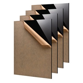 KINLINK 8x12 Acrylic Sheets, 1/8inch (3mm) Black Plexiglass Sheets, Black Plasitc Board with Protective Paper for DIY Project, Craft, Picture Frames, Sign, Weding invitaton, 4 Pack