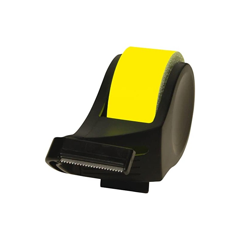 RNK CT1882 Sticky Note Roll in Dispenser Neon Yellow
