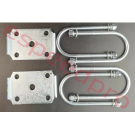 espeedpro21 U-Bolt Kit for 5,200-7000 lbs. 3" Round Trailer Axle 7 1/4" Long 9/16" Diameter