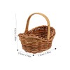 Gatuida Mini Woven Basket with Handle Small Picnic Basket for