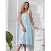 Viakeo 100% Cotton Nightgowns For Women Sleeveless Night Gown Long