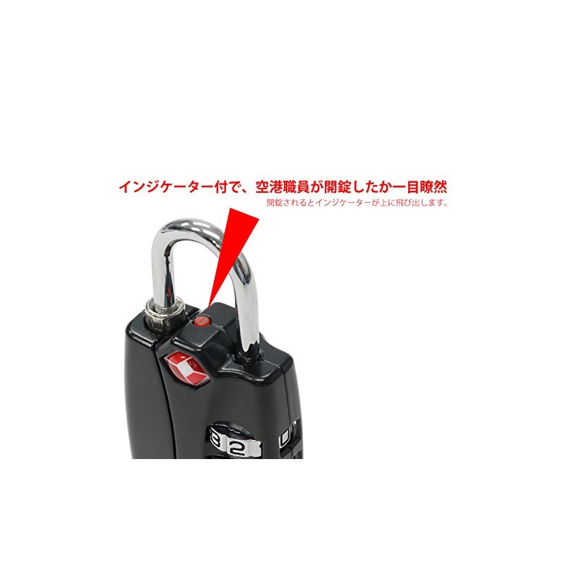 Padlock Luggage Suitcase TSA Password Number Indicator Indicator with Black