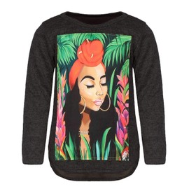KMISSO 30229 Girls' Crew Neck Jumper, black