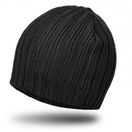 CASPAR Mens Rib Knit Beanie Hat - many colours - MU082, Farbe:black;Mode Größe:One Size