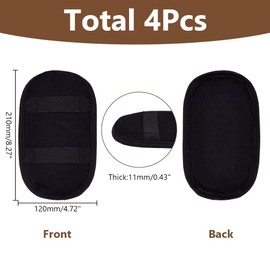 arricraft 4 Pcs Drywall Stilt Replacement Parts, Black Oxford Cloth Stilts Protection Knee Pads Comfort Stilt Pads, Suitable for All Stilts 21x12x1.1cm(8.3x4.7x0.4inch)