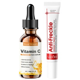 Vitamin C Serum & Retinol Serum Set für Anti-Aging und Sommersprossen, Reduzierung von Falten, straffere Haut, Beseitigt Melasma-Flecken und Hellt die Haut Auf, für Gesicht, Hals und Dekolleté