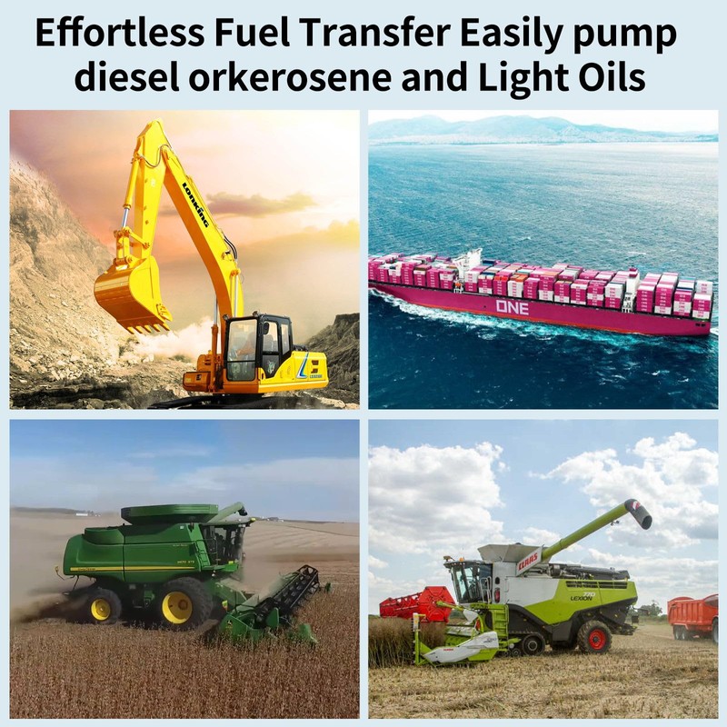 MENAITEK Diesel Transfer Pump Kit,12 GPM DC 12V Portable Self-Priming