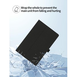 Case for Urao C107 Android 14 Tablet 10.1 Inch 2024 Upgraded,Leather Slim Folding Stand Cover with Hand Strap Magnet for Men Women Full Protection,Black.