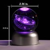 2.36" K9 Crystal 3D Solar System ball with LED Lamp