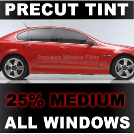 Precision Window Films PreCut Window Tint for Lincoln MKS 4 dr 2009 2010 2011 2012 2013- Medium 25% VLT