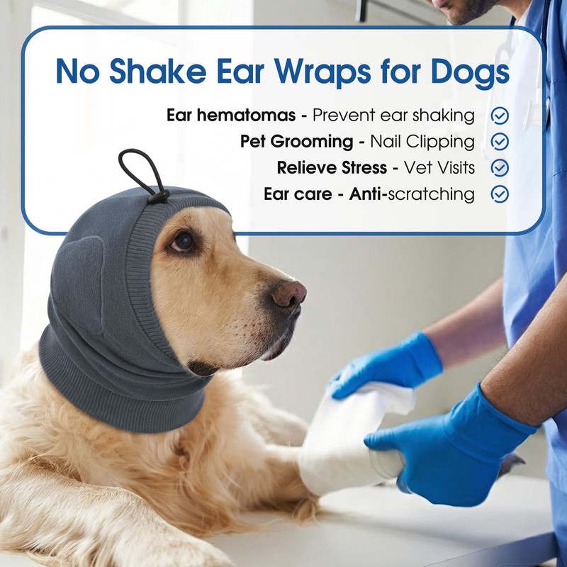 SUNFURA No Shake Ear Wraps for Dogs, Dog Ear Cover