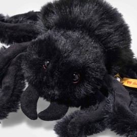 Steiff Cuddly Toy Cobweb Spider, Cute Stuffed Toy, Children, Boys & Girls, Soft Cuddly Friends, Plush Toy 14 cm, Small, Black, 061721