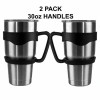 Unbranded Handle 30 Oz Stainless Tumbler Cup Holder Black Drinkware