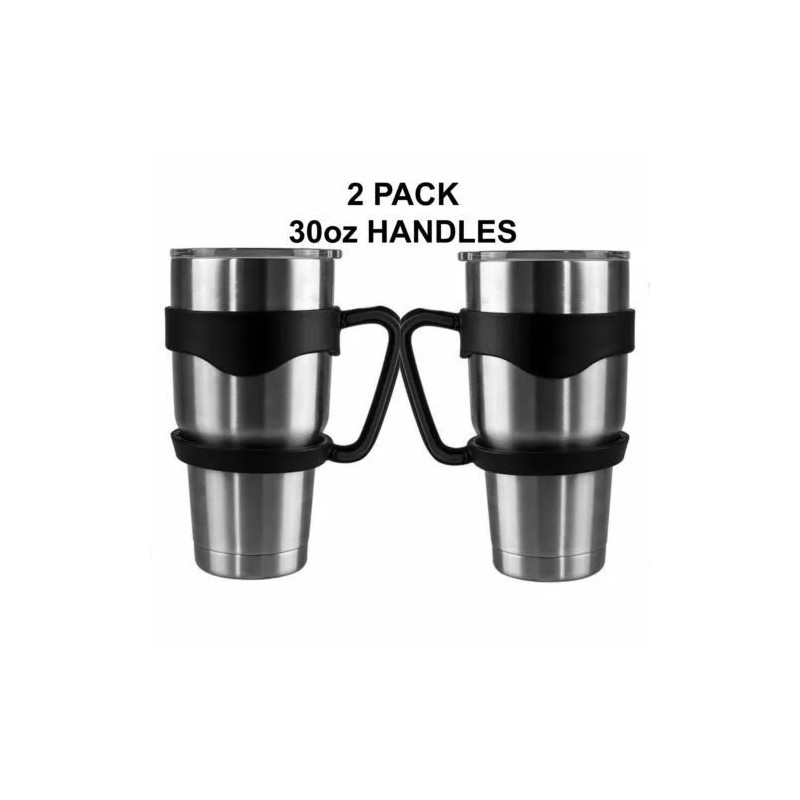 Unbranded Handle 30 Oz Stainless Tumbler Cup Holder Black Drinkware