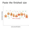 WINDVALE Christmas Wall Decals Xmas Wall Stickers Gingerbread & Snowman