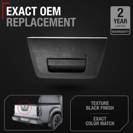 T1A Tailgate Handle Assembly Replacement w/Keyhole - Compatible with 2005-2012 Nissan Frontier, 09-15 Nissan NP300 - Textured Black - OEM 90606-EA810, 81576