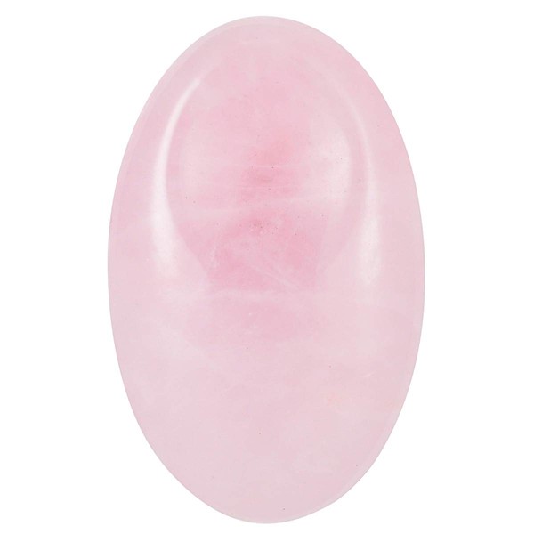 mookaitedecor Pack of 2 Natural Rose Quartz Oval Thumb Stone, 1.6 Inch Palm Pocket Stone for Anxiety Healing Crystal Therapy Stress Relief Geometry