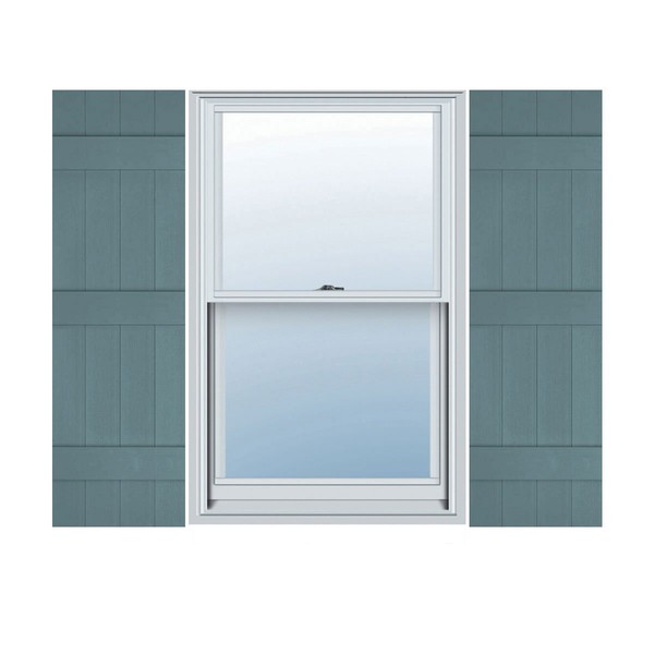 Ekena Millwork Lifetime Vinyl LJ4S14X06300WB Standard Four Board Joined, Board-n-Batten