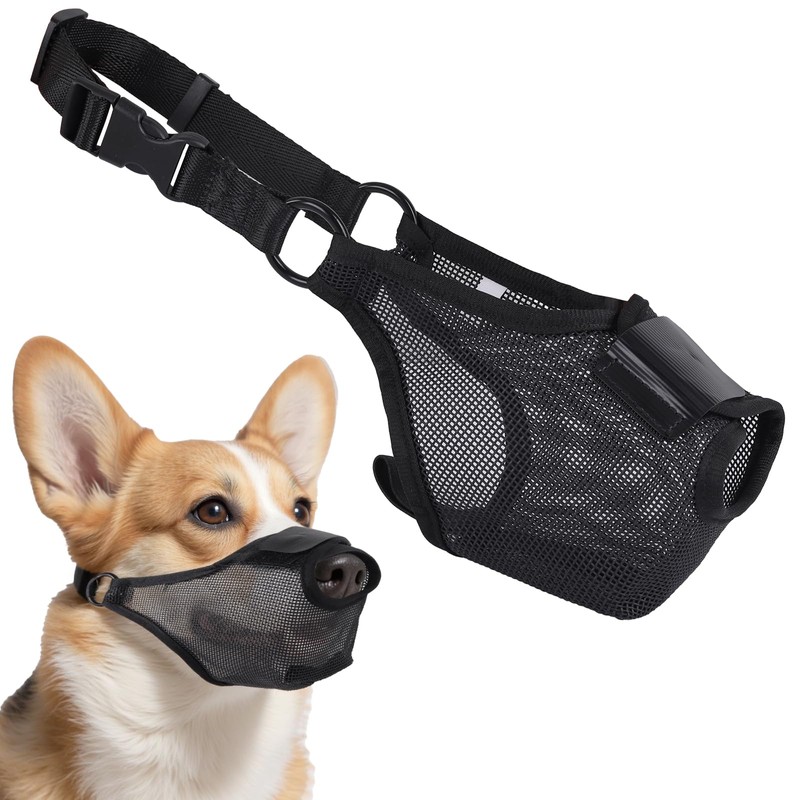 Soft Mesh Dog Muzzle for Extra Large Dogs, Breathable and
