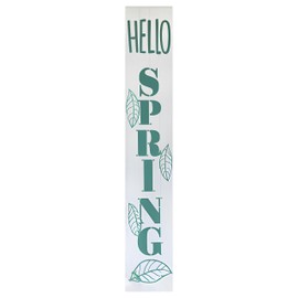 8"x48" Spring Welcome Sign for Front Porch, Hello Spring Porch Sign for Front Door, Durable PVC Welcome Home Decorations for Outdoors (Design 3)