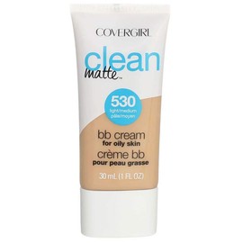COVERGIRL Clean Matte BB Cream For Oily Skin, Light/Medium 530, (Packaging May Vary) Water-Based Oil-Free Matte Finish BB Cream, 1 Fl Oz (1 Count)