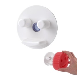 Sponge Holder For Scrub Daddy mommy, Bathroom Kitchen Sink Sponge Holder with Suction Cup, Dishwasher Safe Sponge Storage (Sponges Not Included), White, 1-Pack