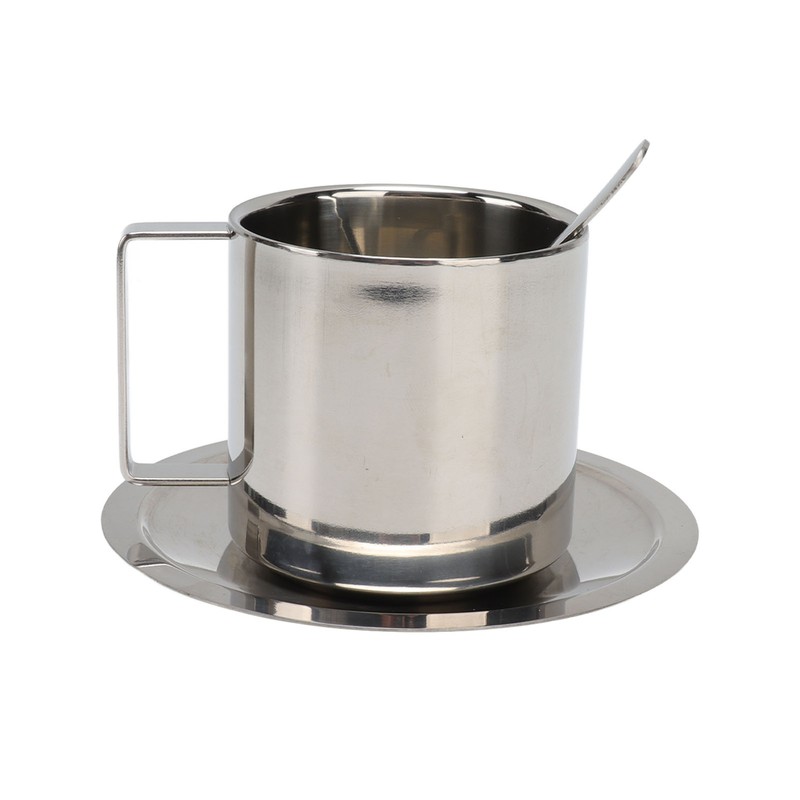 Stainless Steel Coffee Cup Set Double Walled Rustproof Modern Latte