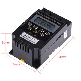 KG316T Microcomputer Control Power Timer Switch Timer Controller LCD Display Digital Programmable Timer Relay AC 110V(AC110V)