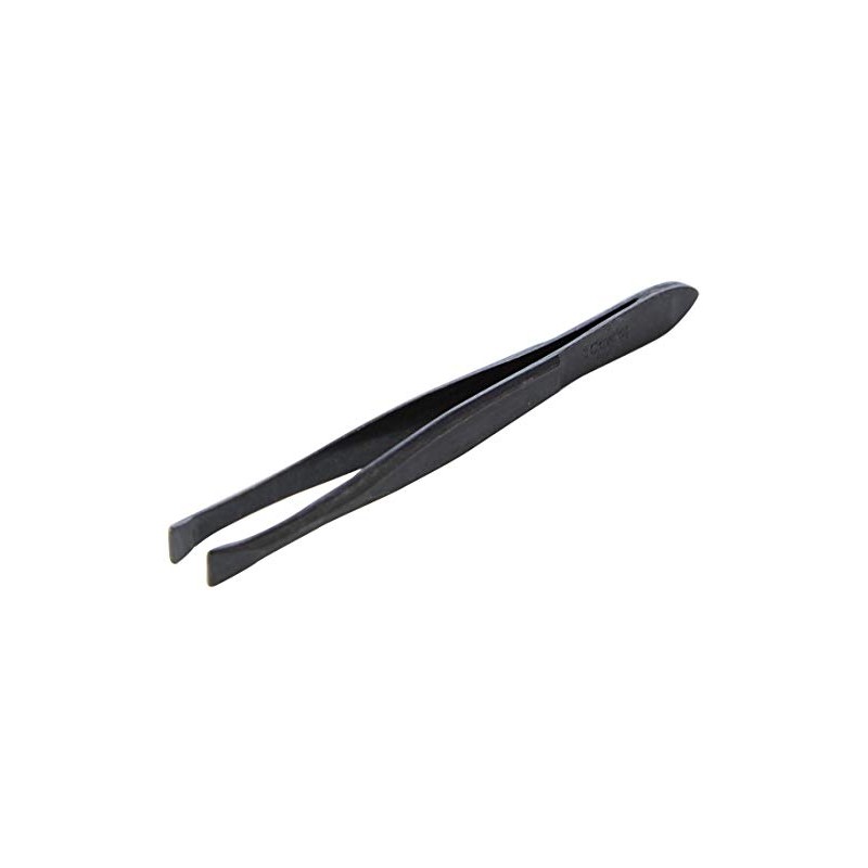 3 Nail Tweezers Wide Black 8 cm Set of 12