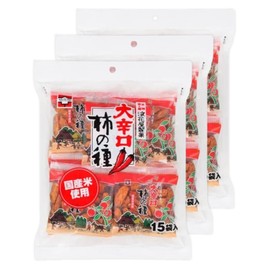 Nohanaya Large Spicy Persimmon Seeds (0.5 oz (14 g) x 15 Bags) x 3 Bags