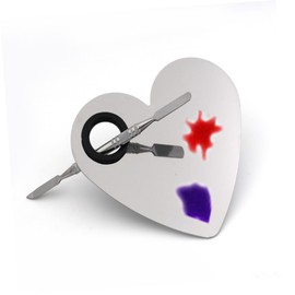 FRCOLOR Mix Makeup Palette with Spatula Stainless Steel Cosmetic Tool Kit Foundation Palette for Blending Shades Lipstick