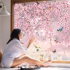 Whaline 9 Sheets Cherry Blossom Floral Window Clings Spring Glass