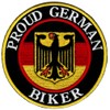 Proud German Biker Embroidered Patch Germany Eagle Flag Iron-On Motorcycle