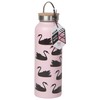 Now Designs Stainless Steel Water Bottle with Bamboo Lid, Swan