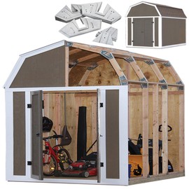 EZBUILDER 70188 Barn Style Shed Instant Framing Kit, 7'x8', Metal