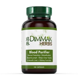 Dimmak Herbs Certified Organic Blood Purifier for Internal Cleansing & Detoxification + Benefits Liver and Kidney Function | Lab Tested Herbal Supplement 100 Capsules