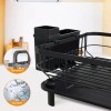 AIDERLY Stainless Steel Kitchen Dish Drying Rack w/ Utensil Holder