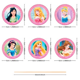 18x Princess Cupcake Toppers – Strong Picks Happy Birthday Décor, Cupcake Decorations for Kids Birthdays