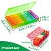XL Large Weekly Pill Organizer 4 Times a Day, 7-Day