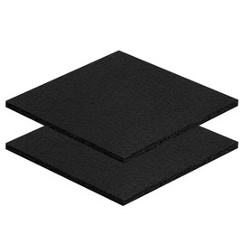 dojobkinb Oil Drain Splash Pad 2 Pcs 22" x 22" Oil Pan Splash Guard, Anti Splash Oil Drain Mat, No Splatter Oil Pad Fits Most Oil Drains - Square, Black
