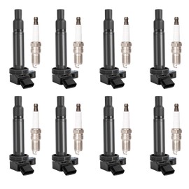 Set of 8 Ignition Coil Pack Spark Plugs Fits for 2000 2001 2002 2003 2004 2005 2006 2007 Toyota Tundra Sequoia Land Cruiser LEXUS SC430 LX470 4.7 V8 Ignition Coils Spark Plugs Replaces# UF230