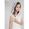 Leimandy Girls First Communion Veil Lace Chapel Mantilla Veil Ivory