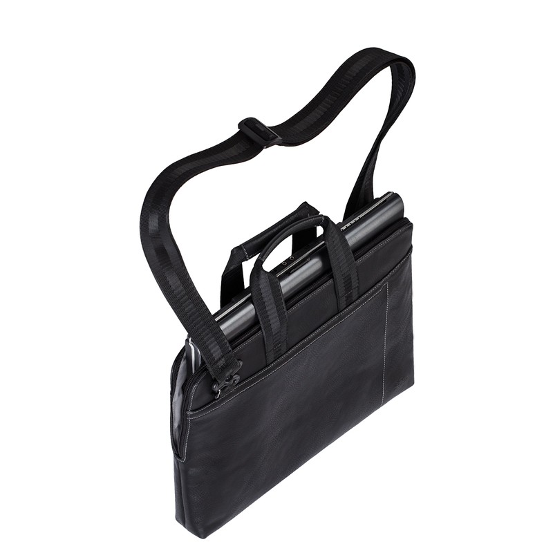 RIVACASE 8920 (Faux Leather) Black Ultra Slim Faux Leather Business