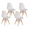 ShopMall Set De 4 Sillas Eames Modernas Minimalistas Casa -