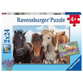 RAVENSBURGER Puzzle 05148 Horse Love Ravensburger Children's Puzzle 05148-Horse Love 2x24 Piece Puzzle for Children