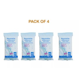AQUARELLE Pack of 4 AQUARELLE Travel WIPES 40ct Pack each Moisturizing Hands & Face
