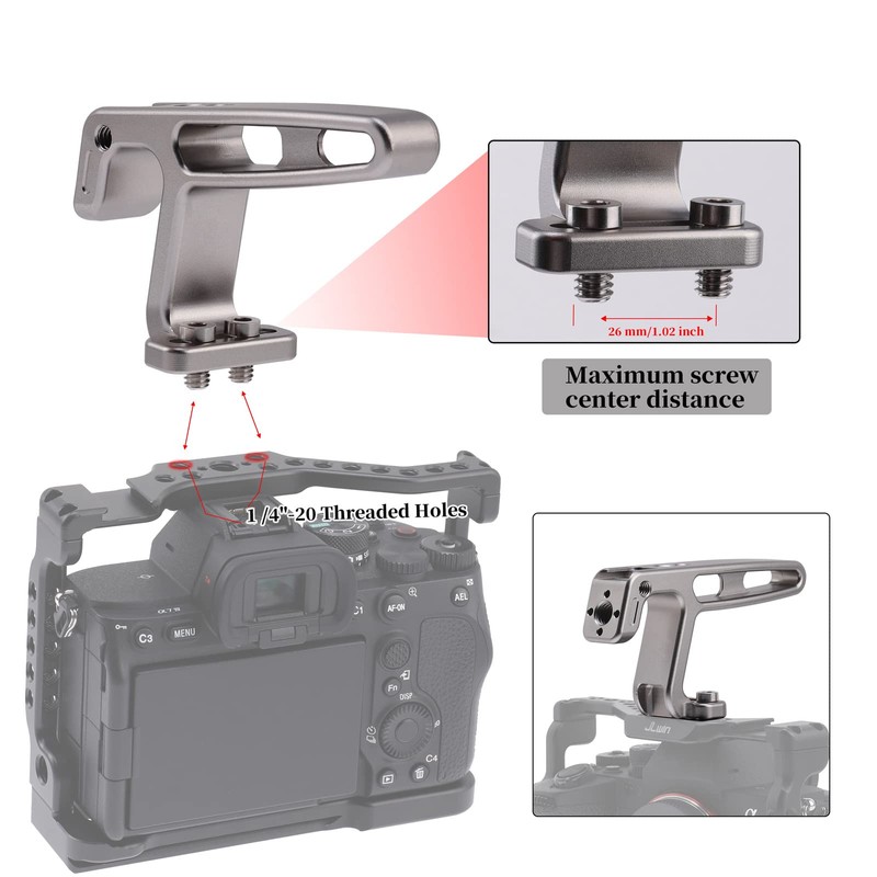 FOTGA Mini top handle with 1/4 inch - 20 screws,