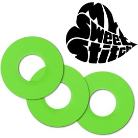MySweetStitch - 10 x Freestyle Libre 1 & 2 Plasters, Ring Patch, Diameter 65 mm, Inner Diameter 28 mm, Waterproof, Breathable, Skin-Friendly, Made in Germany, Green