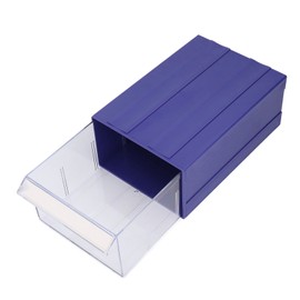 Drawer Storage Box 290x180x110mm Stackable Component Box Small Parts Organizer with Removable Divider